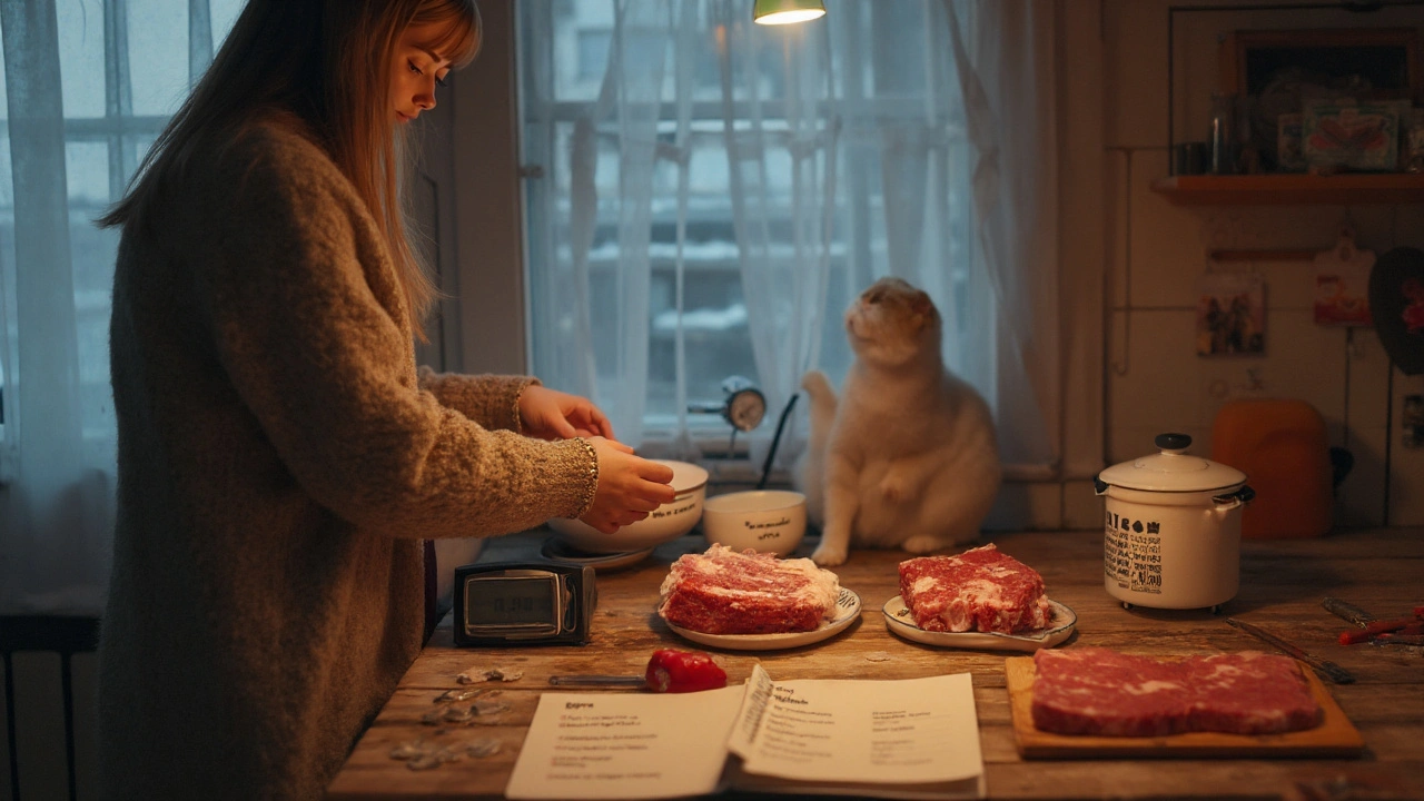 Сырое или варёное мясо для кошки: что безопаснее и как кормить правильно