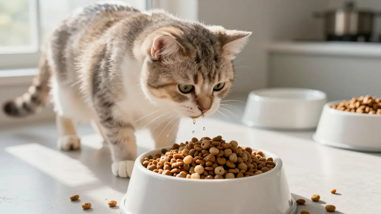 Почему нельзя кормить кошку сухим и влажным кормом одновременно