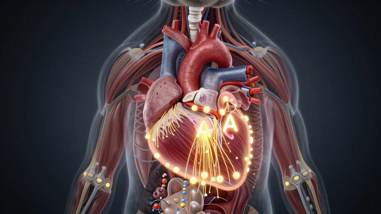 Схема внутреннего устройства кошки с визуализацией таурина и витамина А из мяса.